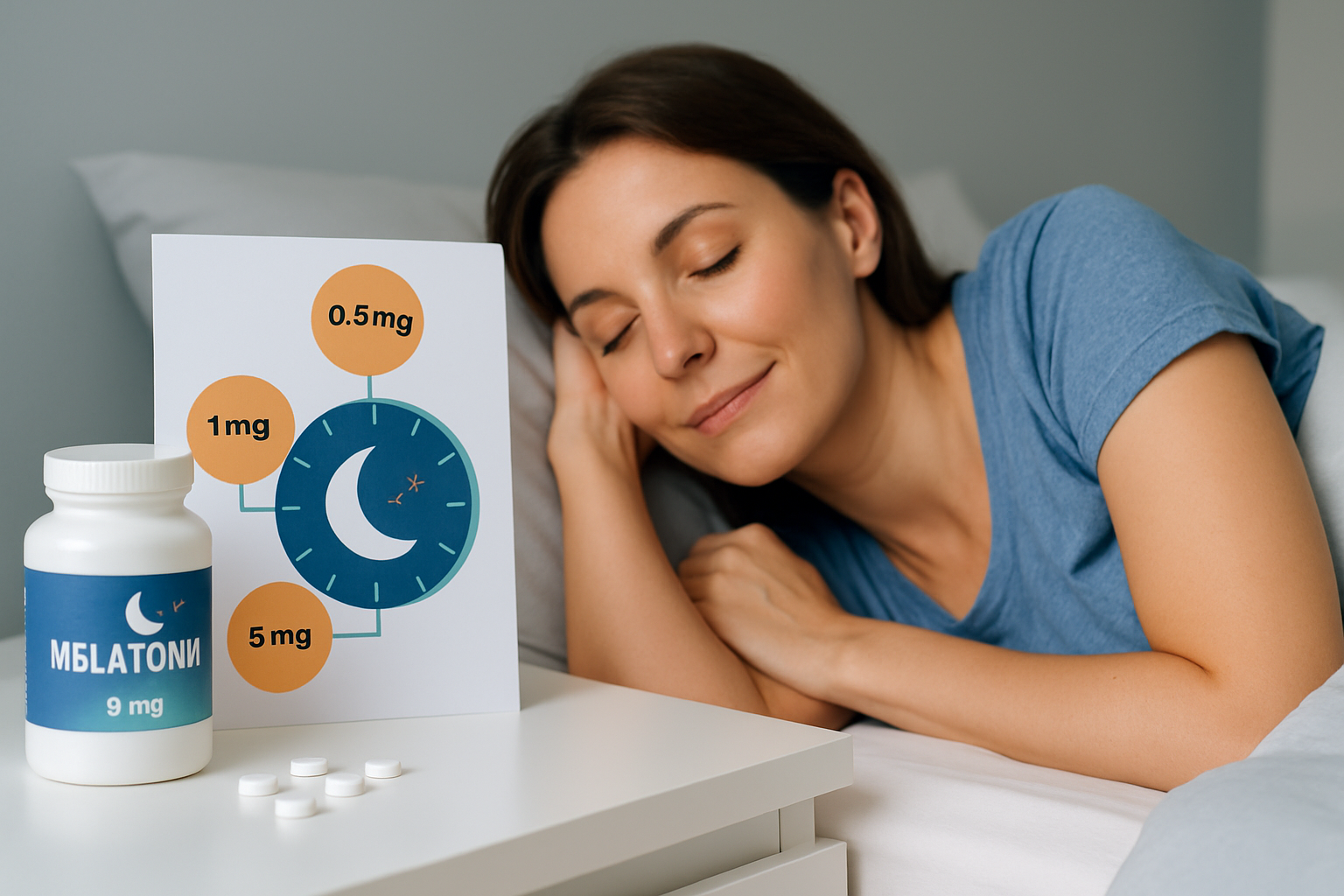 Melatonin Tabletten und Kapseln in verschiedenen Dosierungen mit Informationen zur richtigen Anwendung als Einschlafhilfe