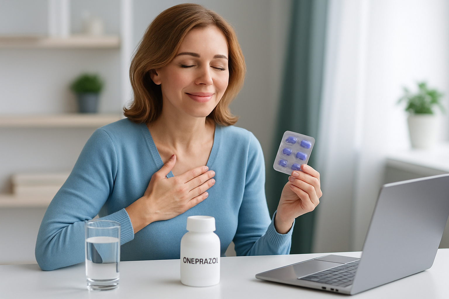 Omeprazol Kapseln als rezeptfreier Magenschutz gegen Sodbrennen und Reflux mit Informationen zur richtigen Anwendung