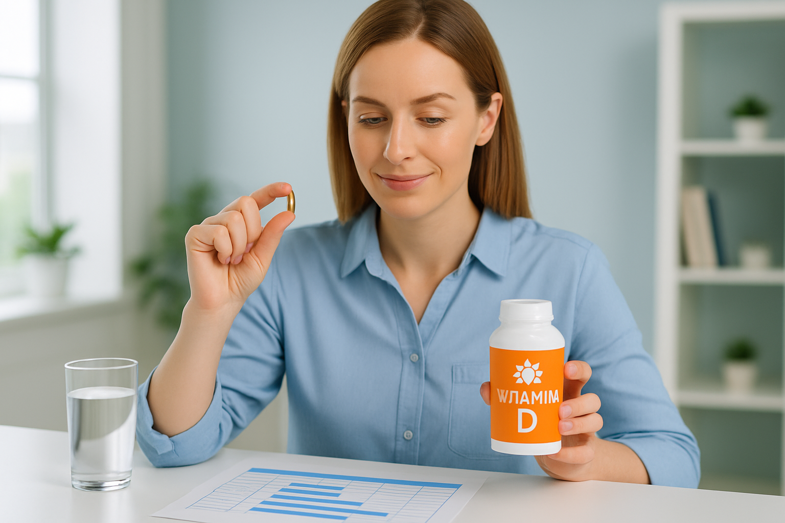 Vitamin D Tabletten und Kapseln neben Sonnenstrahlen - Symbolbild für Vitamin D Supplementierung